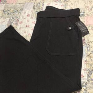 C. Wonder Charcoal Pants with Button Detail